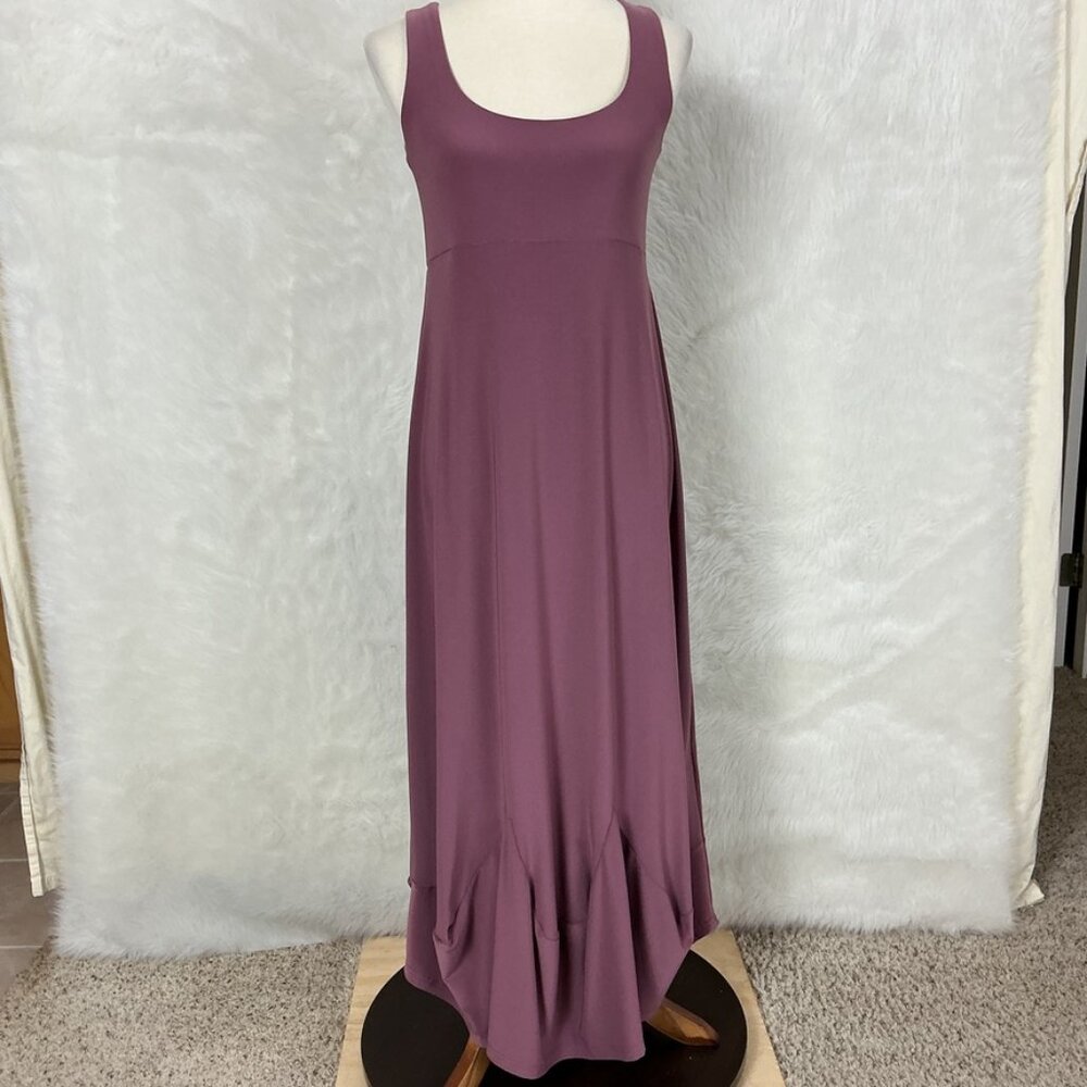 Sympli Sleeveless Mauve Pink Asymmetrical Hem Maxi Dress 6